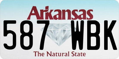 AR license plate 587WBK