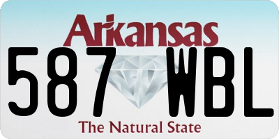 AR license plate 587WBL