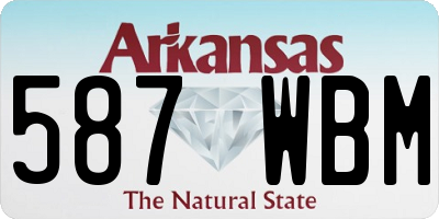 AR license plate 587WBM
