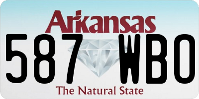 AR license plate 587WBO