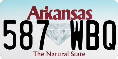 AR license plate 587WBQ