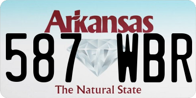 AR license plate 587WBR