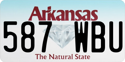 AR license plate 587WBU