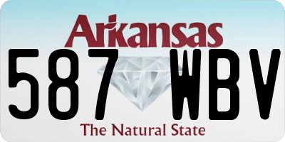 AR license plate 587WBV