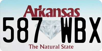 AR license plate 587WBX