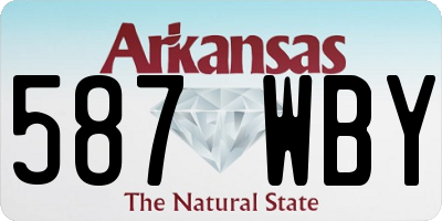 AR license plate 587WBY