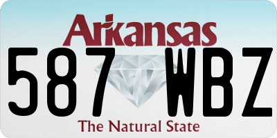 AR license plate 587WBZ