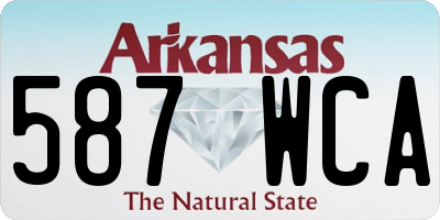 AR license plate 587WCA