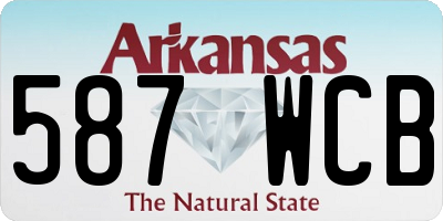 AR license plate 587WCB