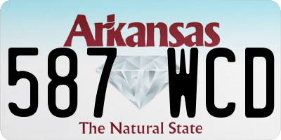 AR license plate 587WCD