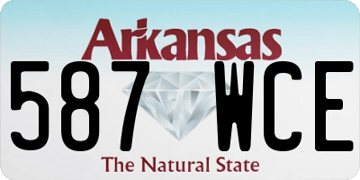 AR license plate 587WCE