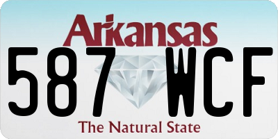 AR license plate 587WCF
