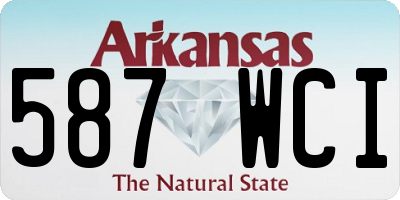 AR license plate 587WCI
