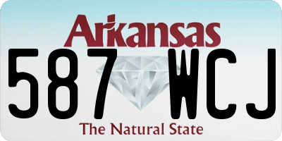 AR license plate 587WCJ