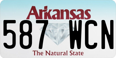AR license plate 587WCN