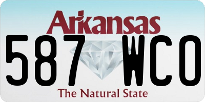 AR license plate 587WCO