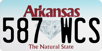 AR license plate 587WCS