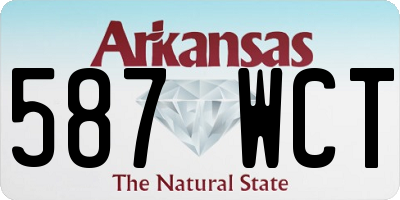 AR license plate 587WCT