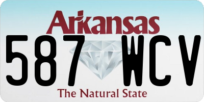 AR license plate 587WCV