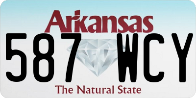 AR license plate 587WCY