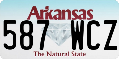 AR license plate 587WCZ