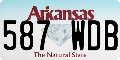 AR license plate 587WDB