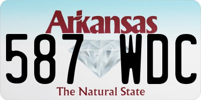 AR license plate 587WDC