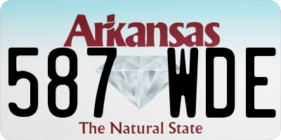 AR license plate 587WDE