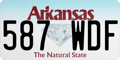 AR license plate 587WDF