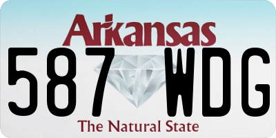 AR license plate 587WDG