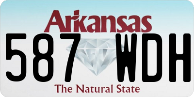 AR license plate 587WDH