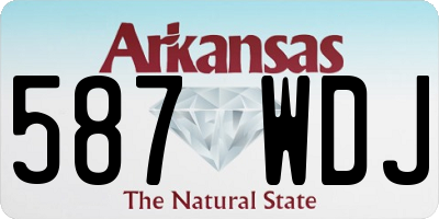 AR license plate 587WDJ