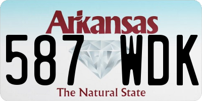 AR license plate 587WDK