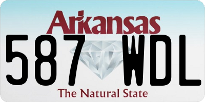 AR license plate 587WDL
