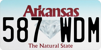AR license plate 587WDM