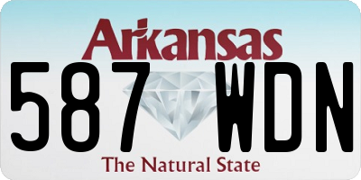 AR license plate 587WDN