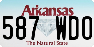 AR license plate 587WDO