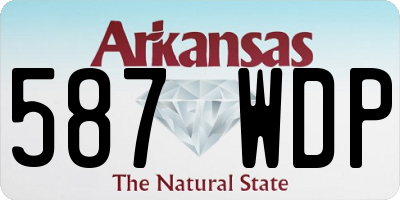 AR license plate 587WDP