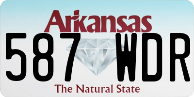 AR license plate 587WDR