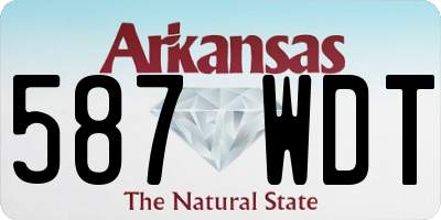 AR license plate 587WDT