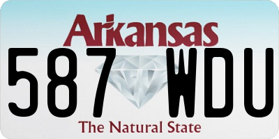 AR license plate 587WDU