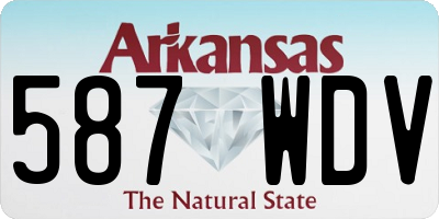 AR license plate 587WDV