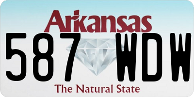 AR license plate 587WDW