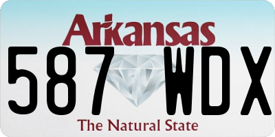 AR license plate 587WDX