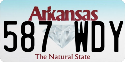 AR license plate 587WDY