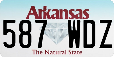 AR license plate 587WDZ