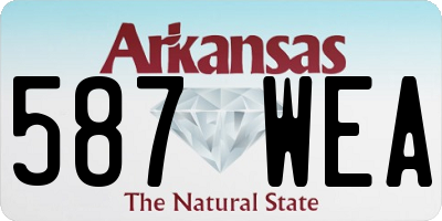 AR license plate 587WEA