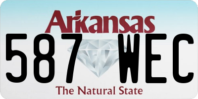 AR license plate 587WEC