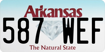 AR license plate 587WEF