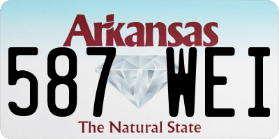 AR license plate 587WEI